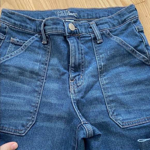 Time & Tru high rise wide leg jeans size womens 4 - Picture 3 of 5